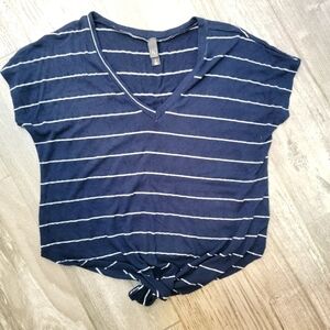2/$20 Alya Striped Short Sleeve Top S